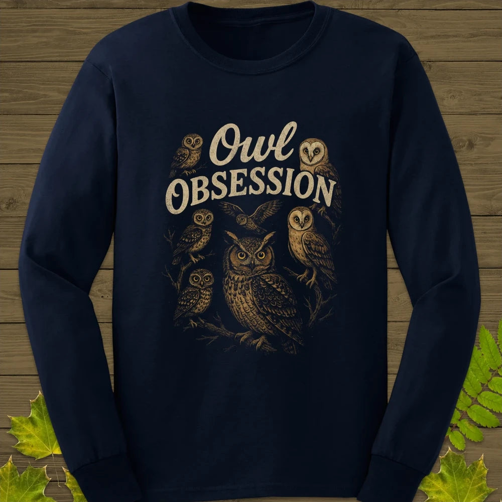 Owl Obsession Long Sleeve Navy