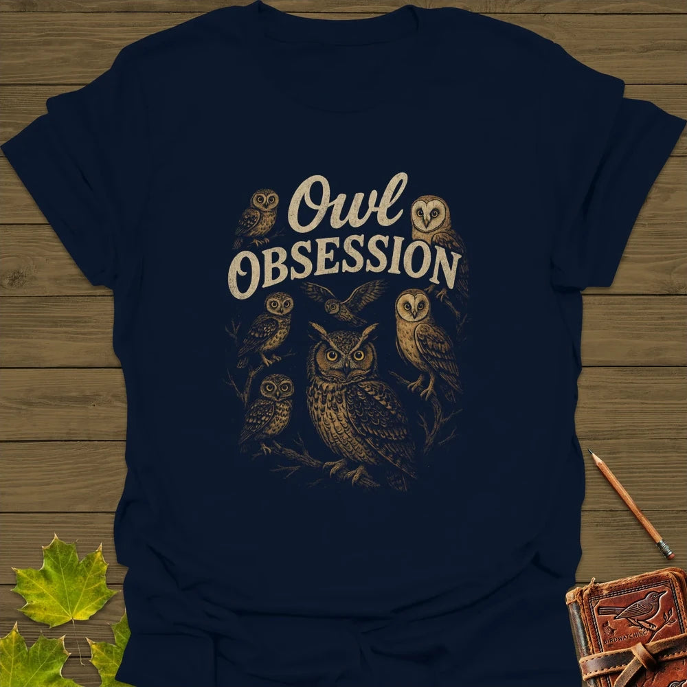Owl Obsession T-Shirt Navy