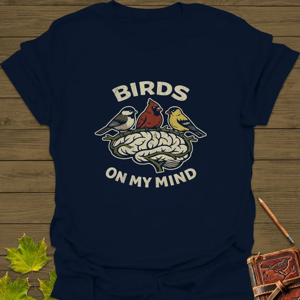 Birds On My Mind T-Shirt Navy
