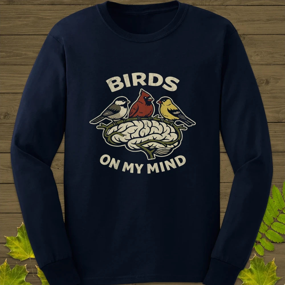 Birds On My Mind Long Sleeve Navy