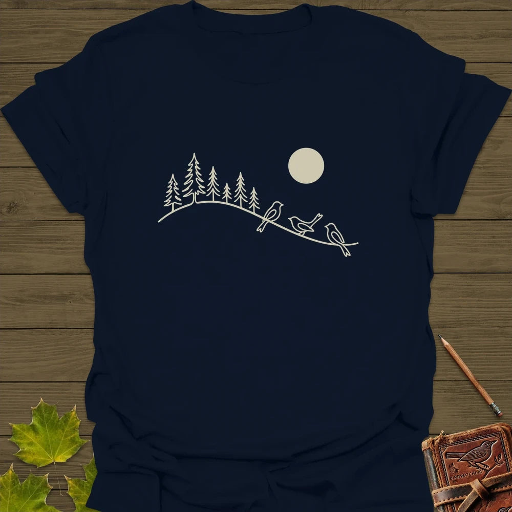 Serene Forest T-Shirt Navy
