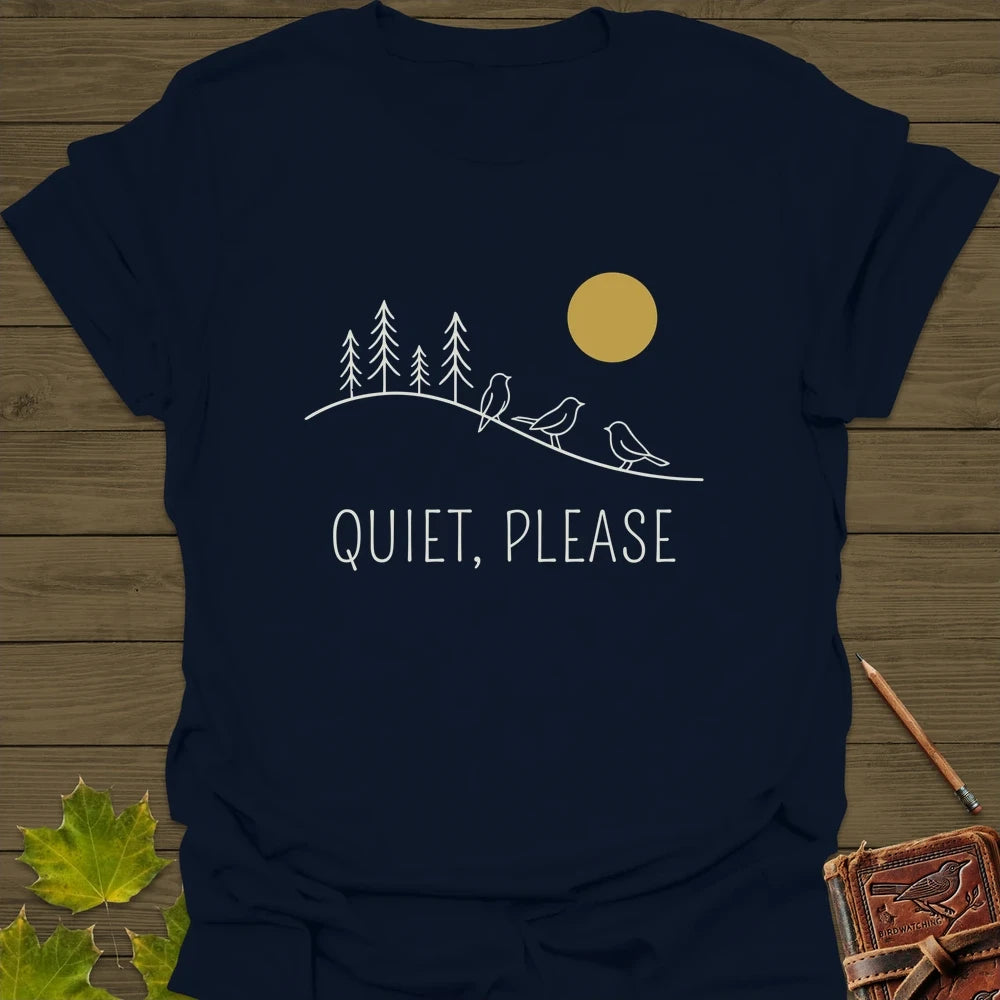 Quiet, Please T-Shirt Navy