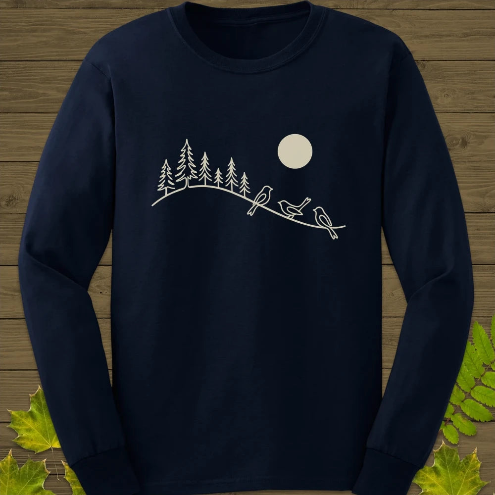 Serene Forest Long Sleeve Navy