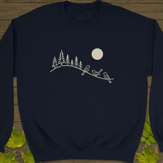Serene Forest Sweatshirt Navy