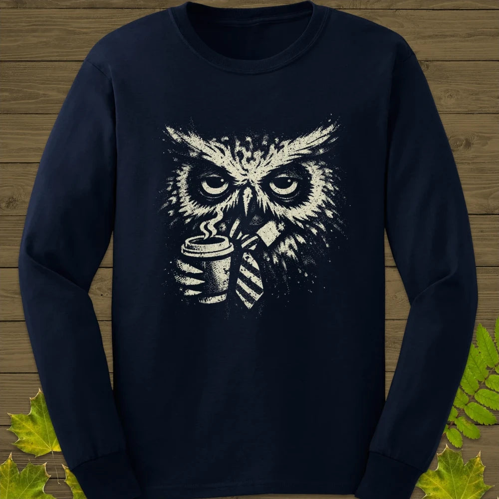 Office Owl Long Sleeve Navy