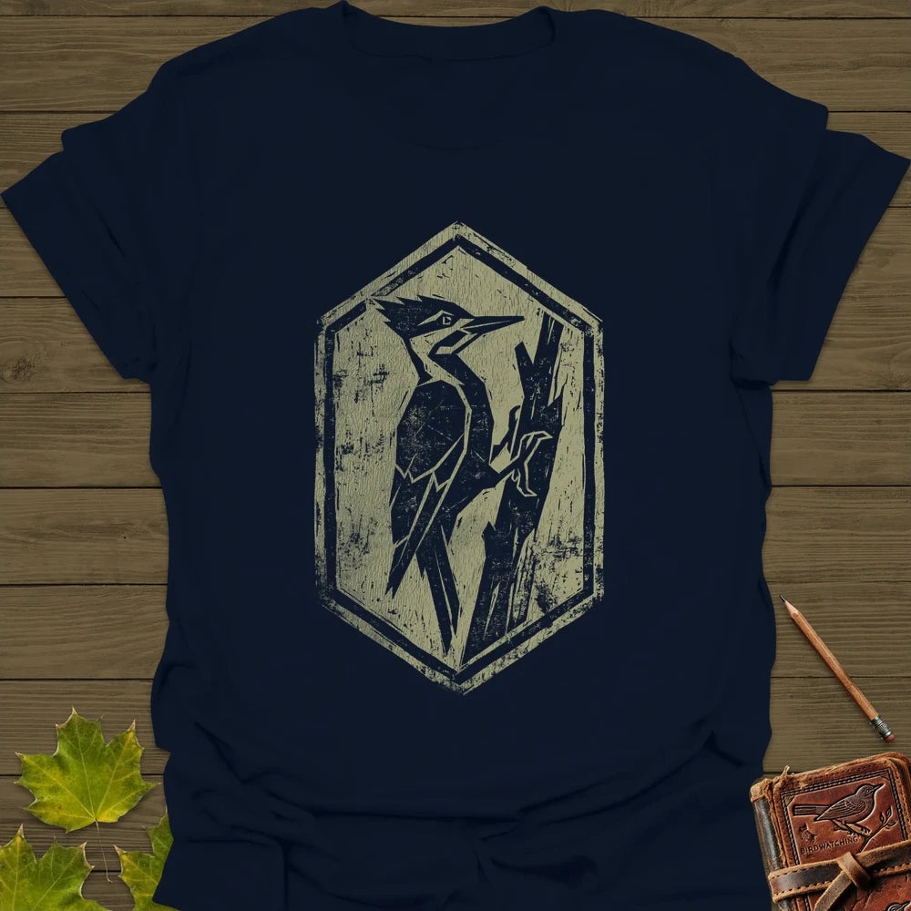 Woodpecker Silhouette T-Shirt Navy