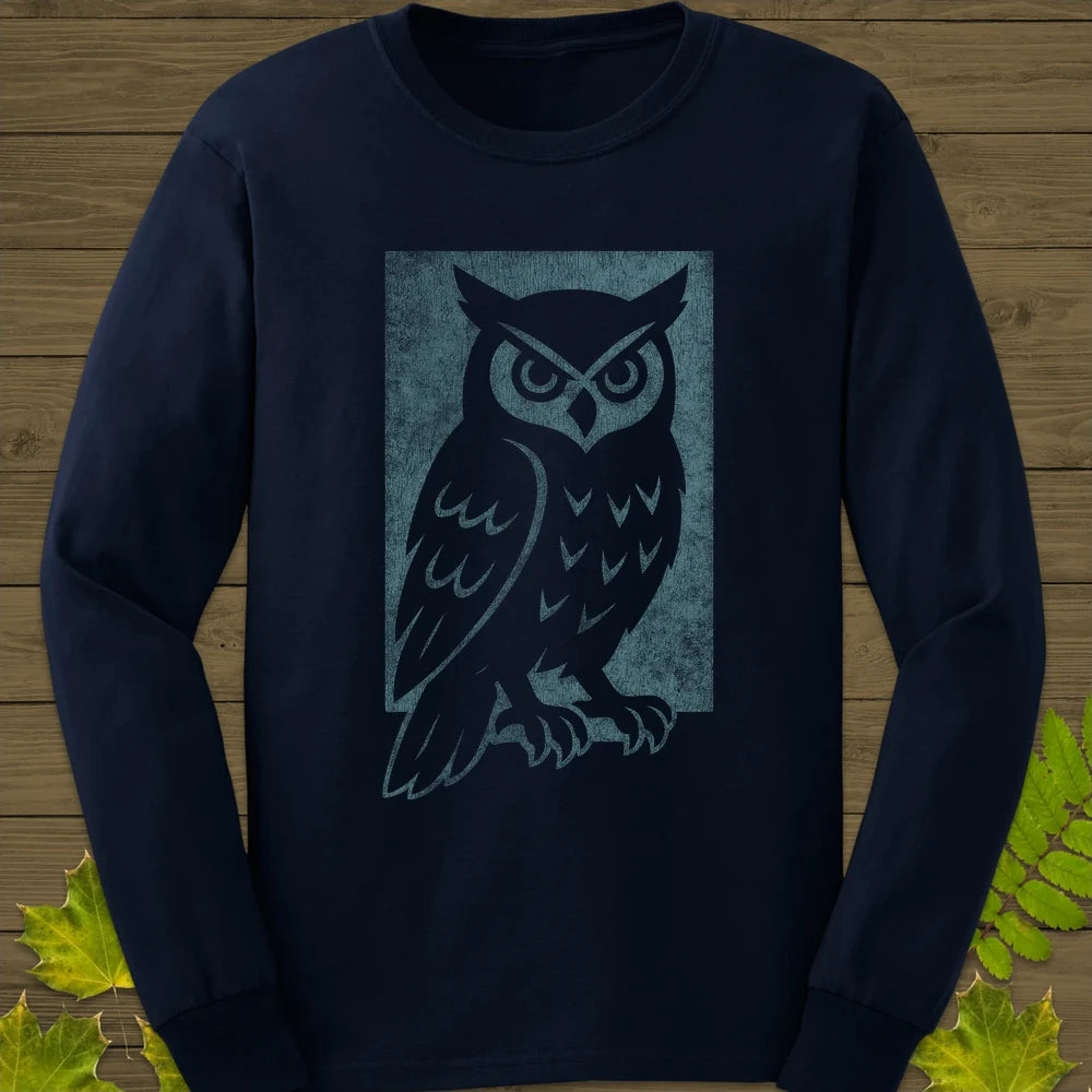 Shadow Owl Long Sleeve Navy