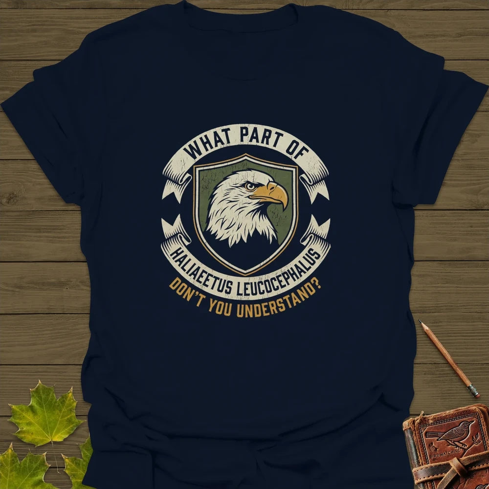 Nerdy Bald Eagle T-Shirt Navy