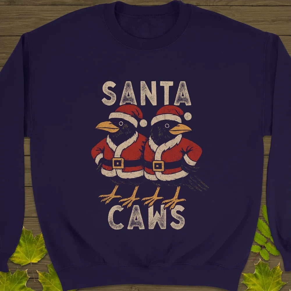 Santa Caws Crewneck Sweatshirt Purple