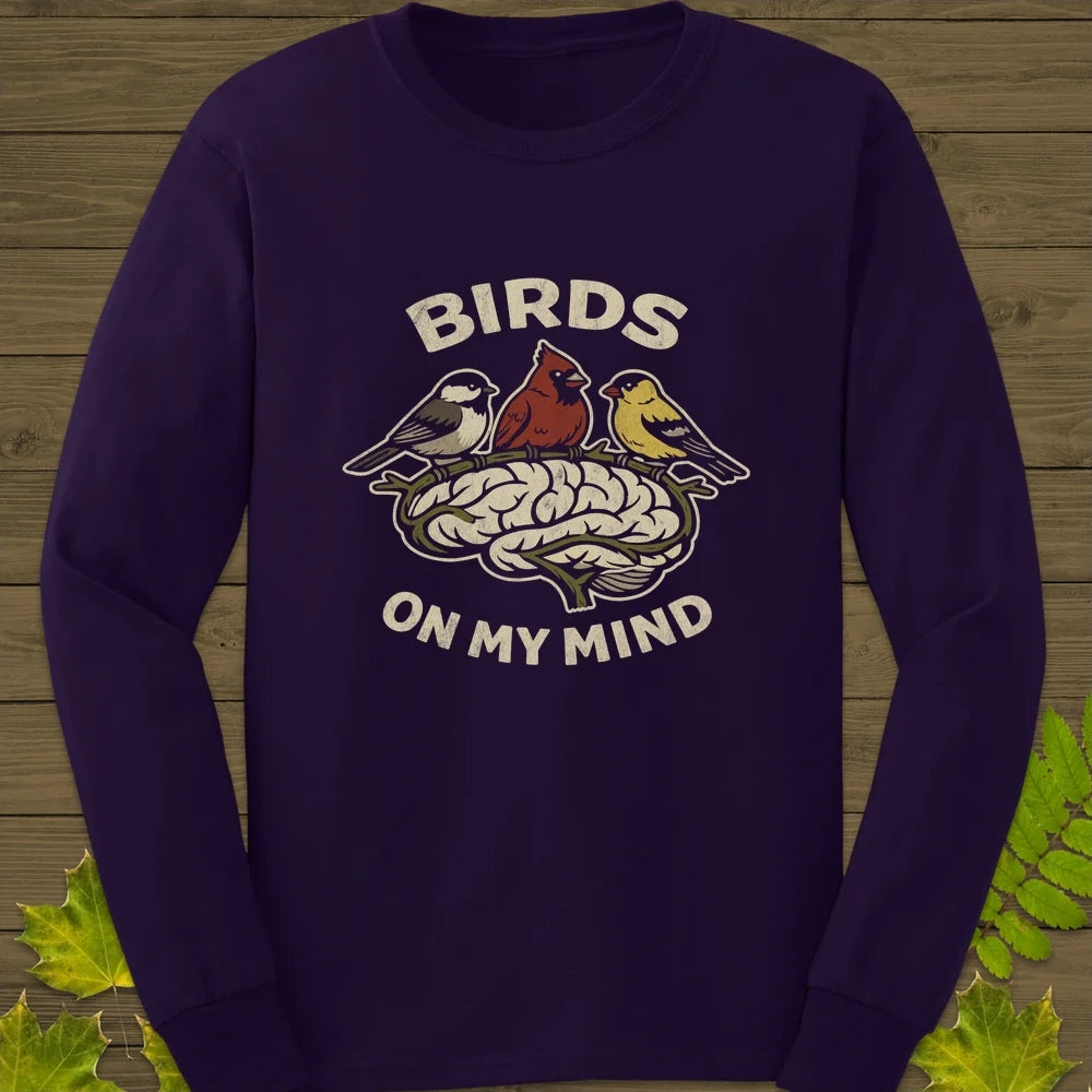 Birds On My Mind Long Sleeve Purple