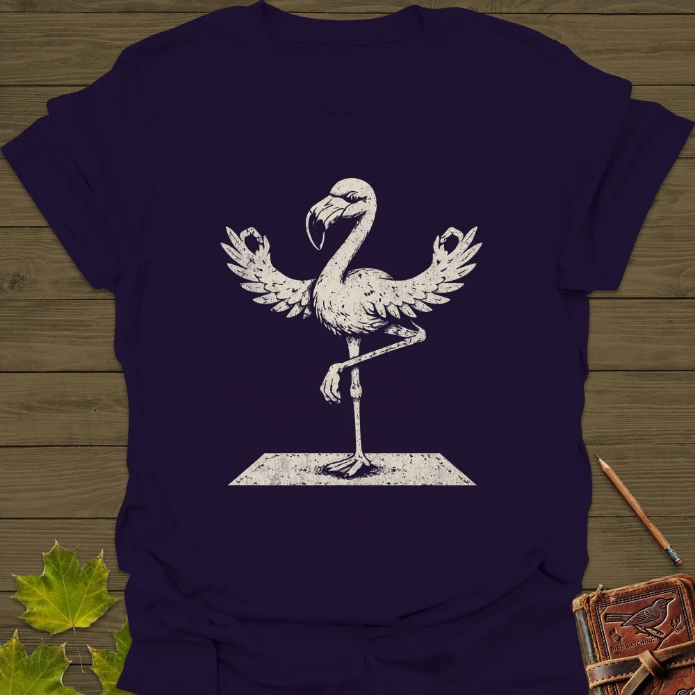Flamingo Yoga T-Shirt Purple