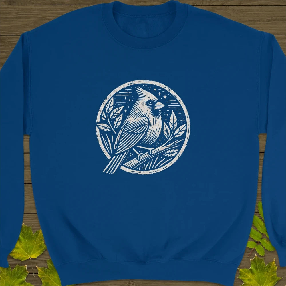 Celestial Cardinal Crewneck Sweatshirt Royal