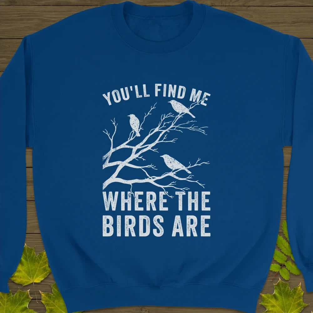 Where The Birds Are Crewneck Sweatshirt Royal