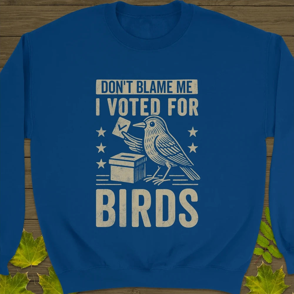Voted For Birds Crewneck Sweatshirt Royal