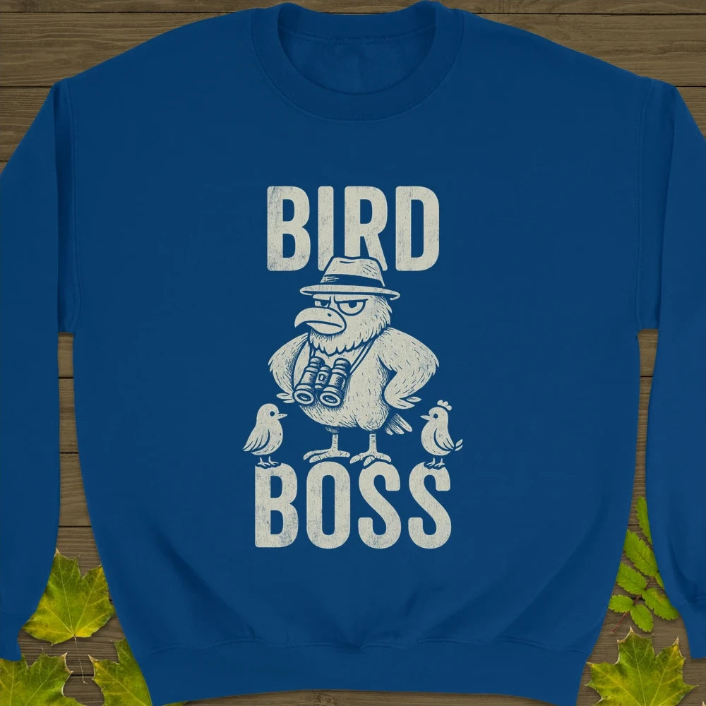 Bird Boss Crewneck Sweatshirt Royal
