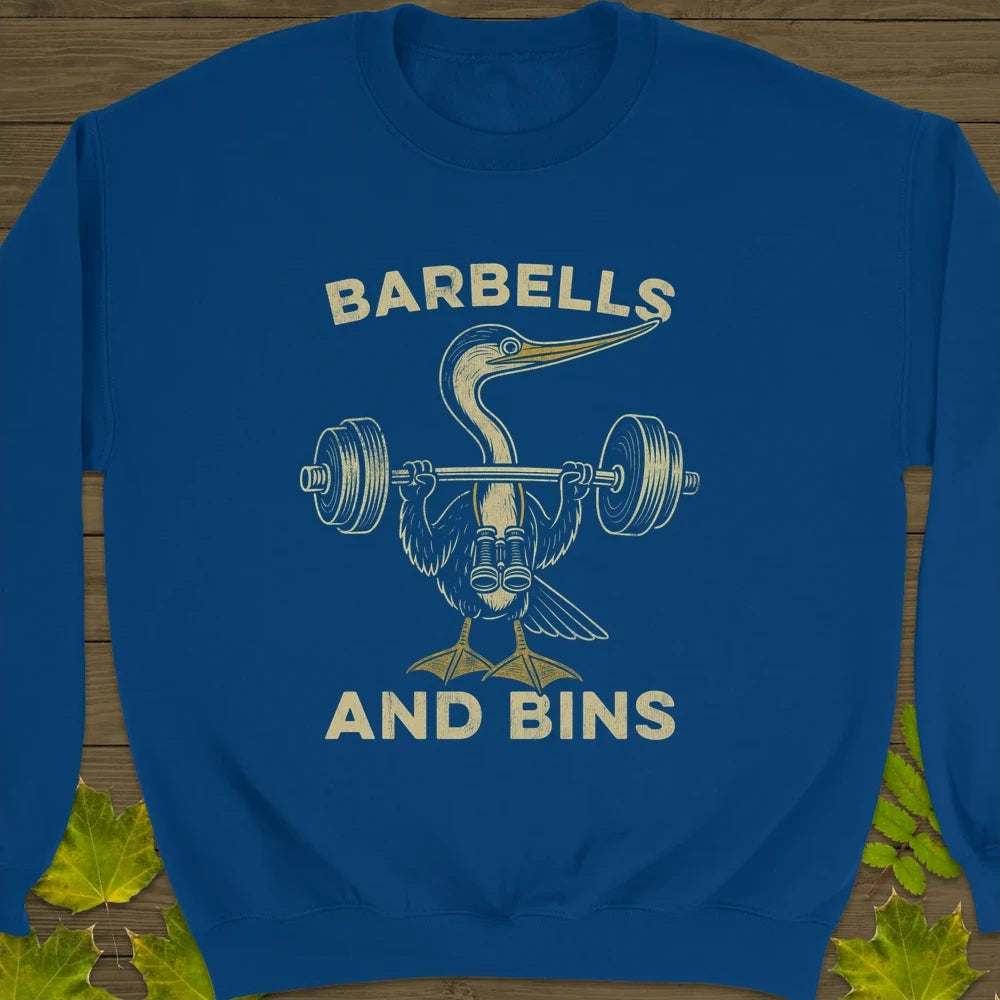 Barbells and Bins Crewneck Sweatshirt Royal
