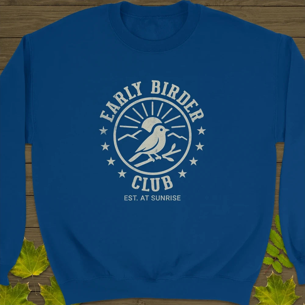 Early Birder Club Crewneck Sweatshirt Royal