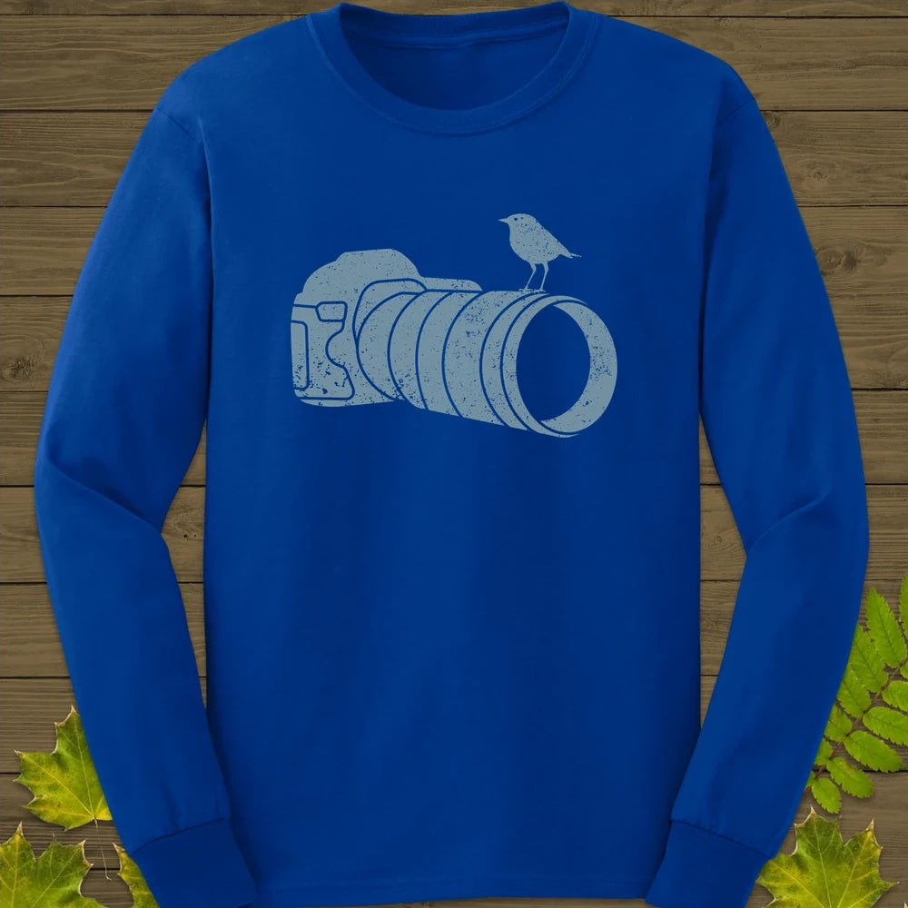 Retro Bird Photography Long Sleeve Royal