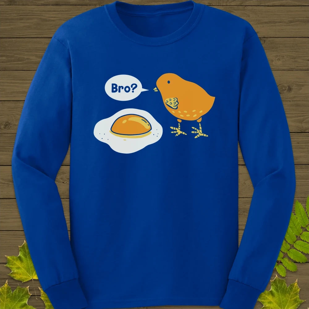 Bro? Chick and Egg Long Sleeve Royal