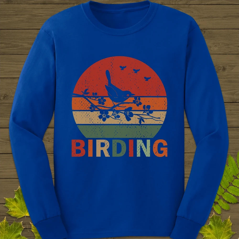 Birding Sunset Long Sleeve Royal
