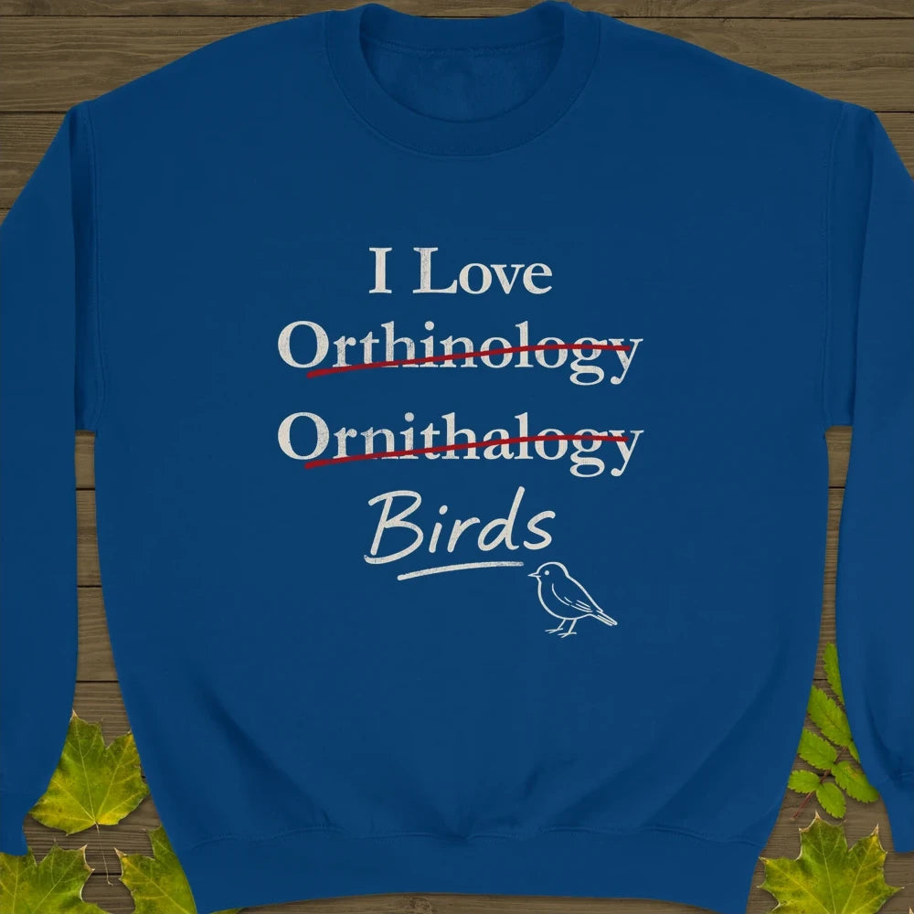I Love Orthinology Crewneck Sweatshirt Royal