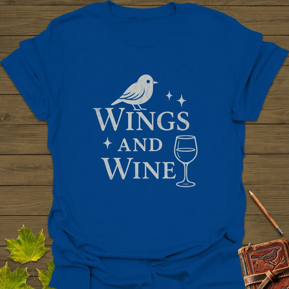 Wings and Wine T-Shirt Royal