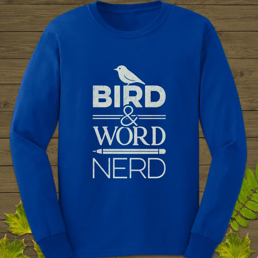 Bird Word Nerd Long Sleeve Royal
