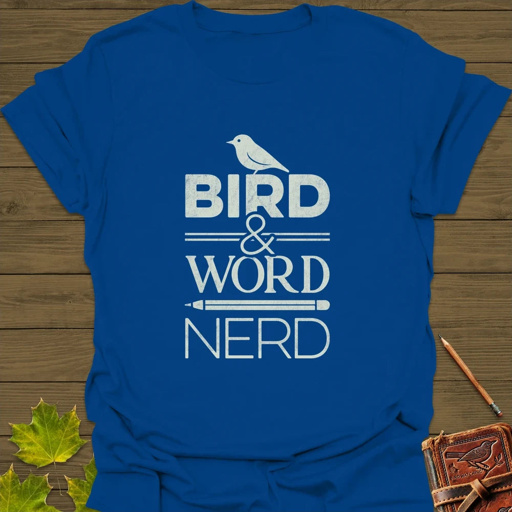 Bird Word Nerd T-Shirt Royal