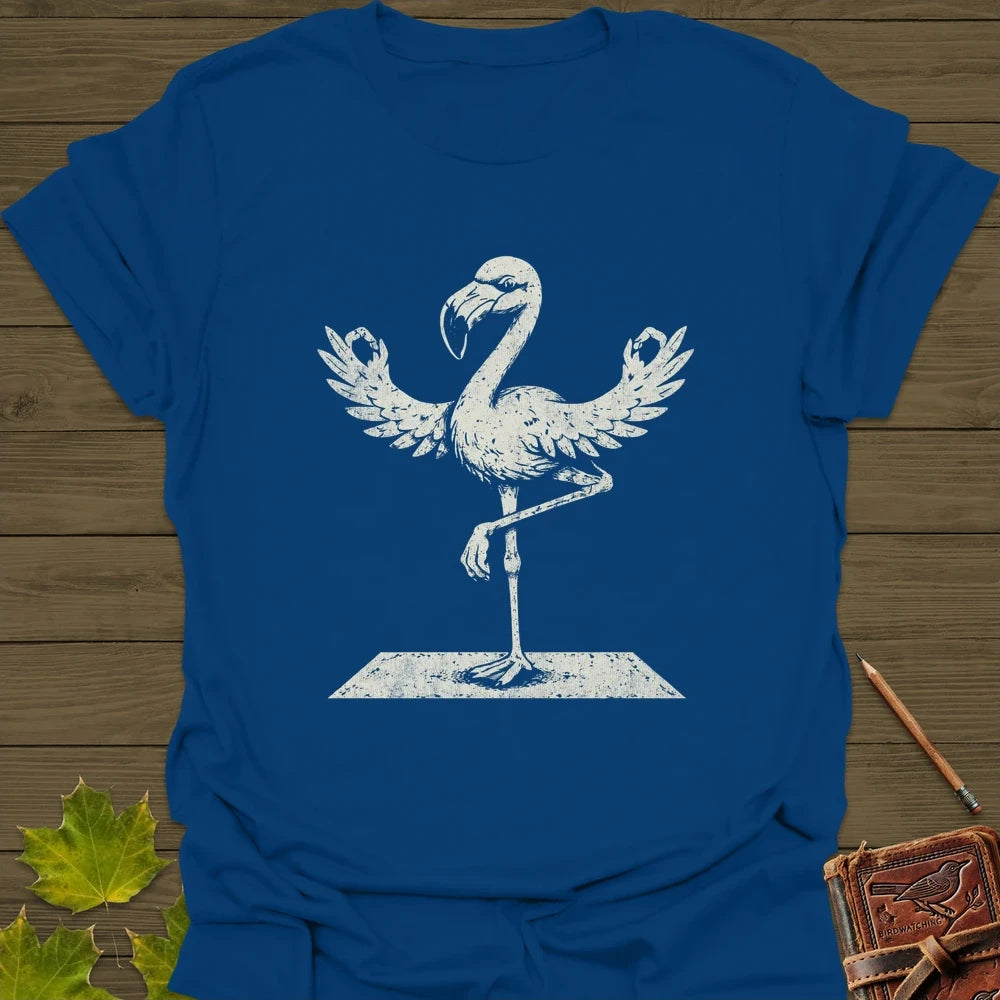 Flamingo Yoga T-Shirt Royal