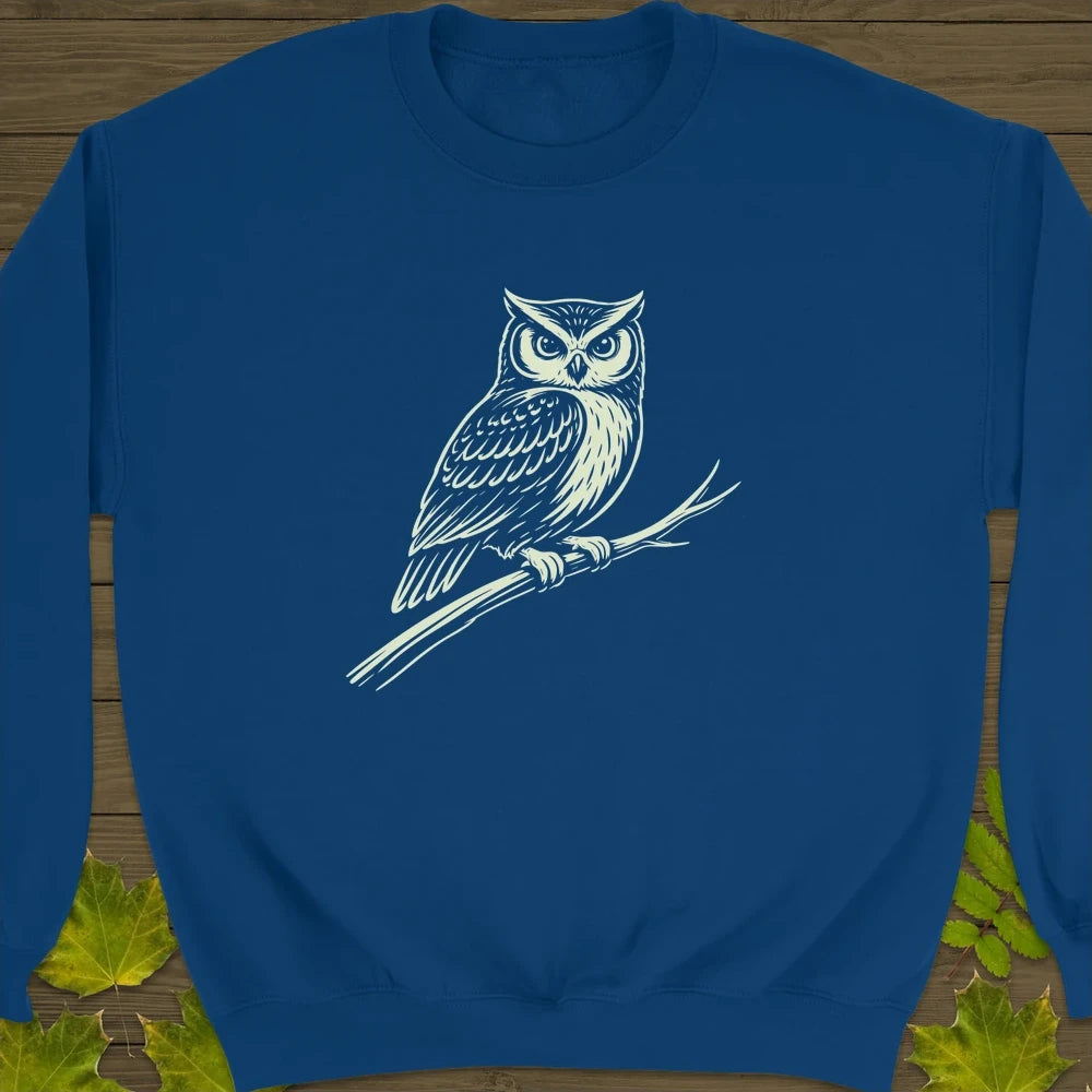 Silent Watcher Owl Sweatshirt Royal