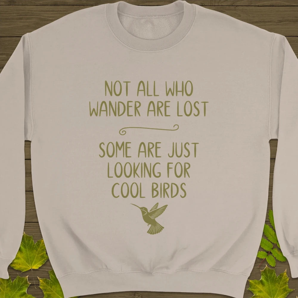 Looking For Cool Birds Crewneck Sweatshirt Sand