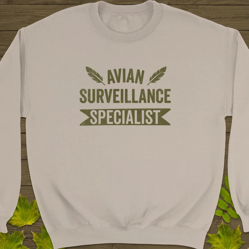 Avian Surveillance Crewneck Sweatshirt Sand