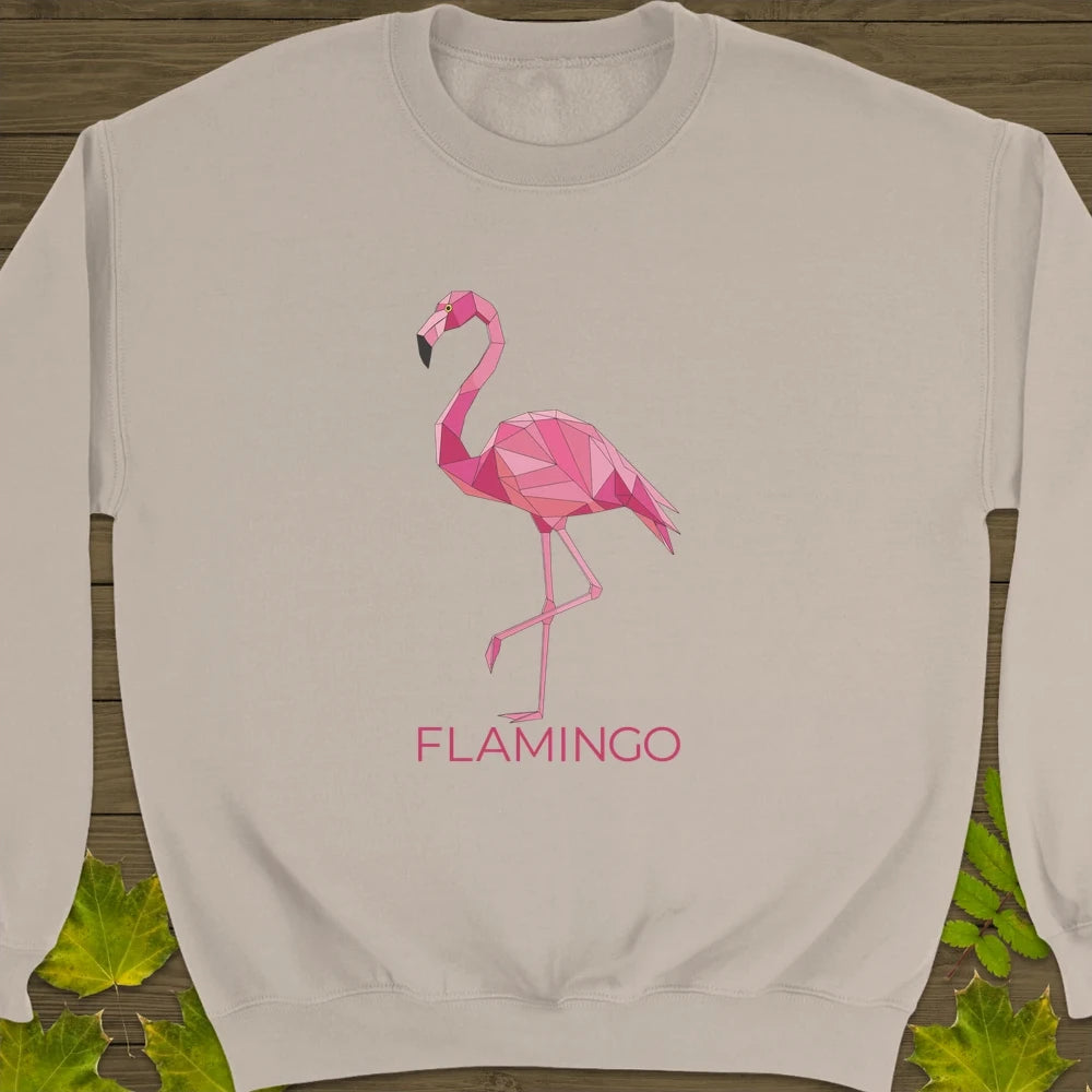 Flamingo Flair Crewneck Sweatshirt Sand