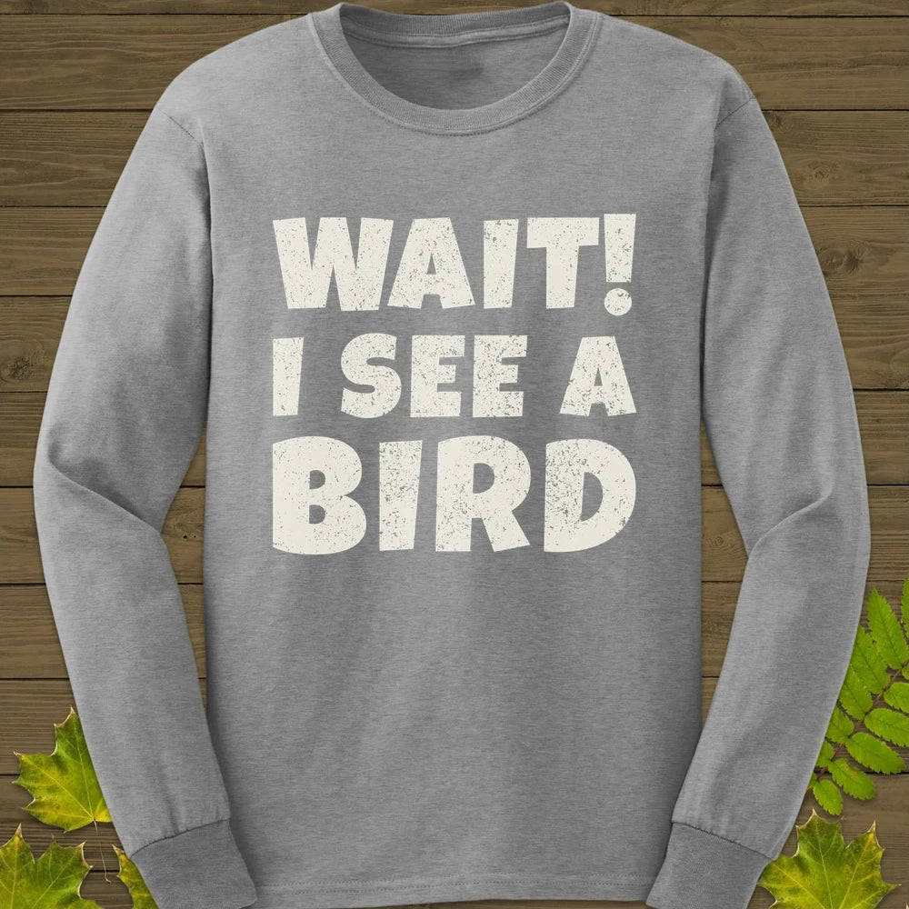 I See A Bird Long Sleeve Sport Grey