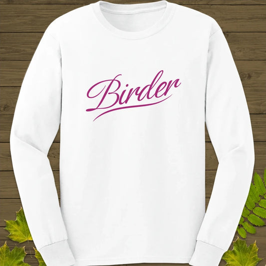 Birder Script Long Sleeve White