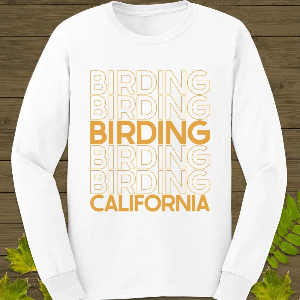 Birding California Long Sleeve White