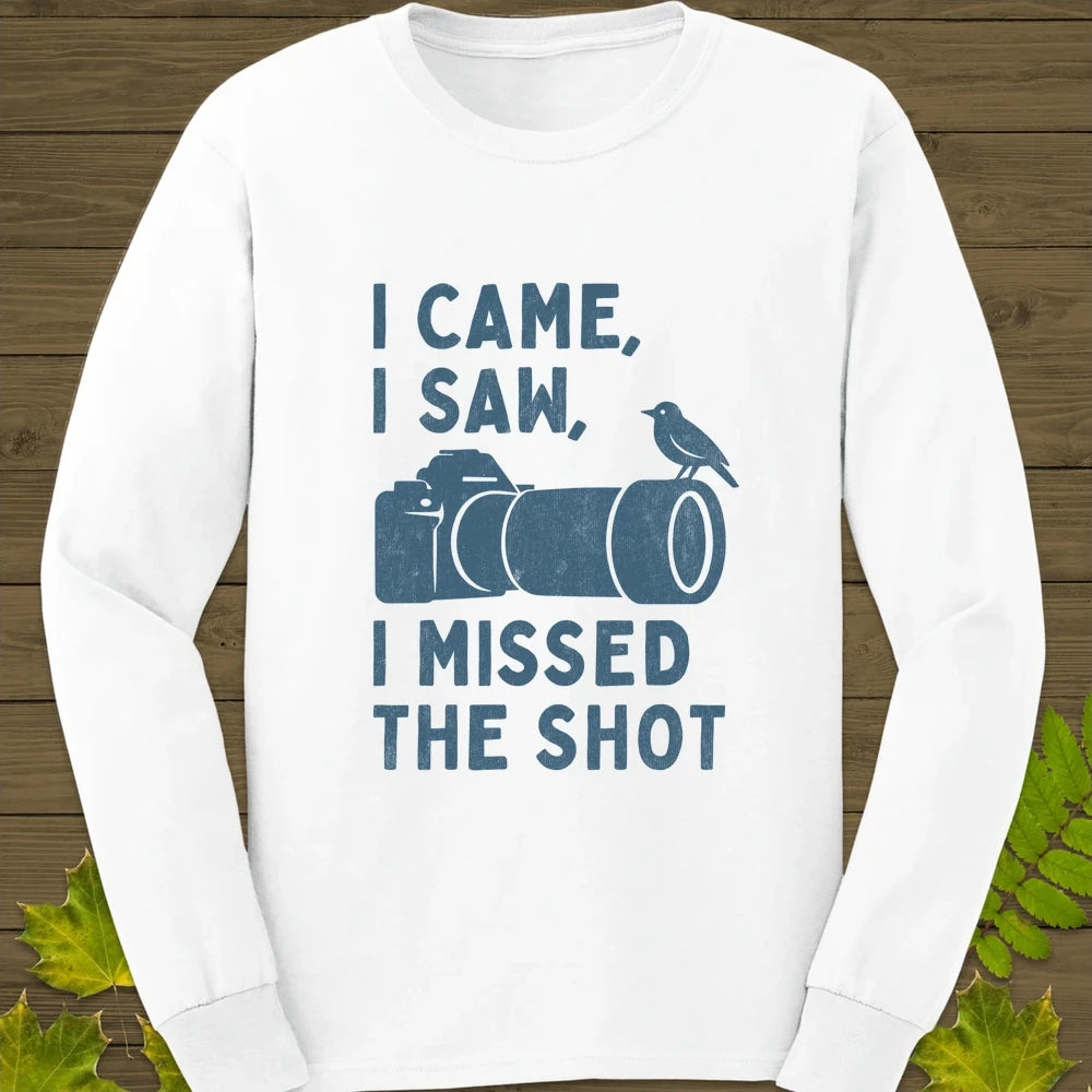 Missed The Shot Long Sleeve White