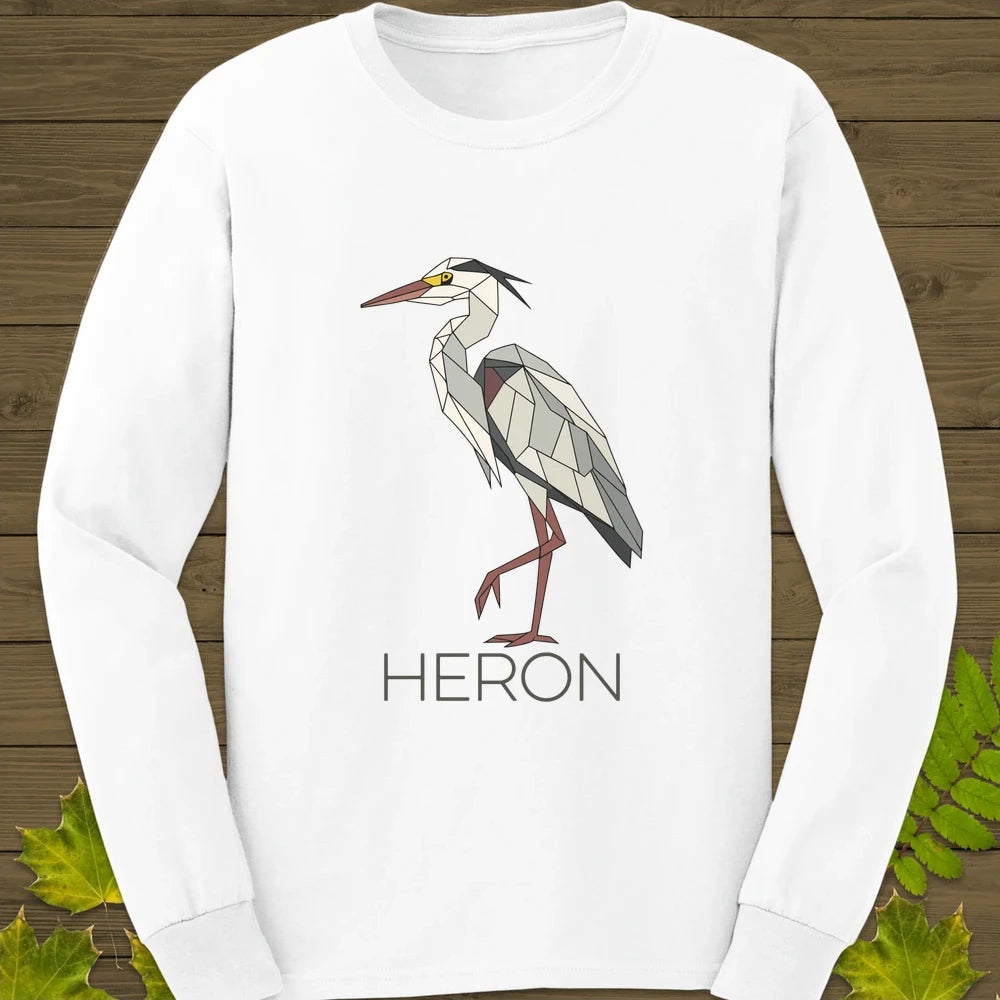 Heron Haze Long Sleeve White