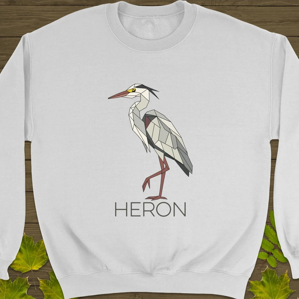 Heron Haze Crewneck Sweatshirt White