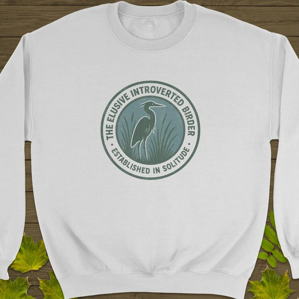 Elusive Birder Crewneck Sweatshirt White