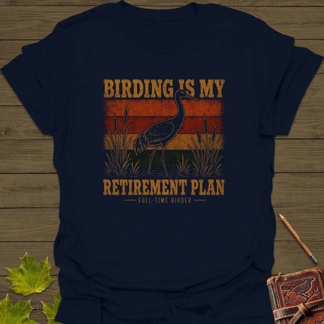 Retirement Birding T-Shirt Navy