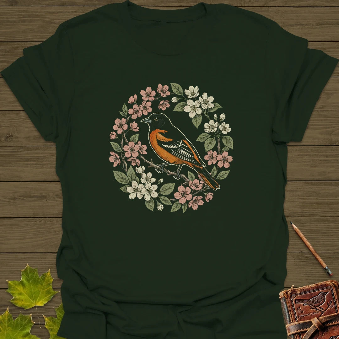 Baltimore Bloom T-Shirt Forest Green