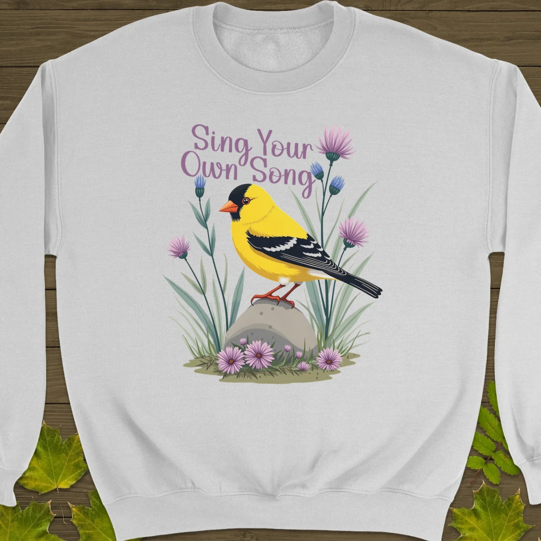Sing Your Song Goldfinch Sweatshirt White