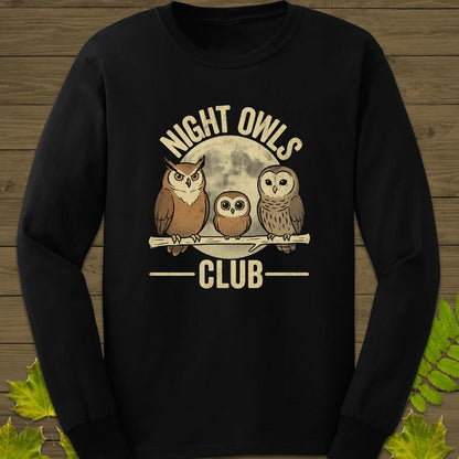 Night Owls Club Long Sleeve Black