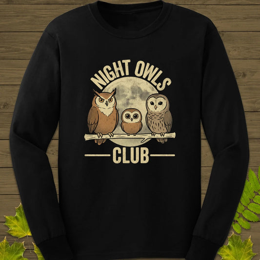 Night Owls Club Long Sleeve Black