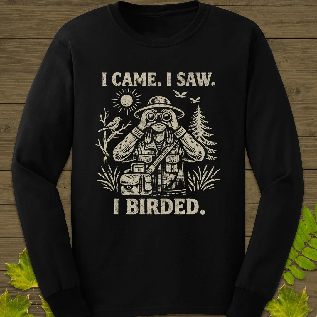 I Birded Long Sleeve Black
