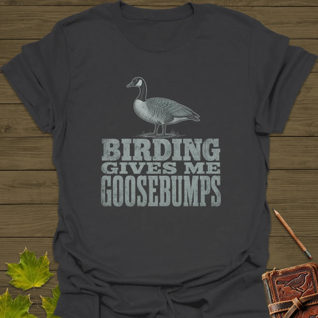 Birding Goosebumps T-Shirt Charcoal