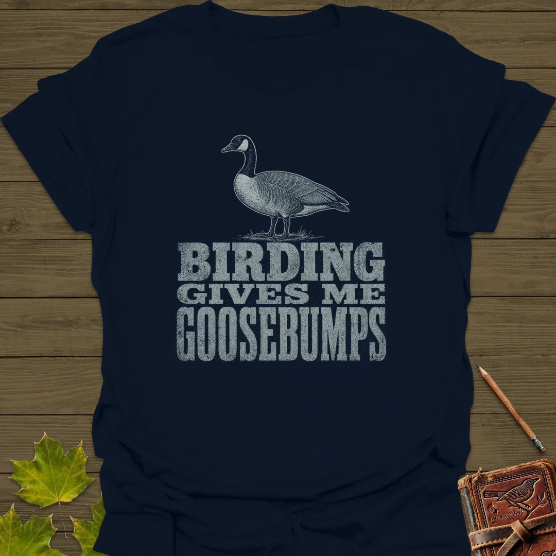 Birding Goosebumps T-Shirt Navy