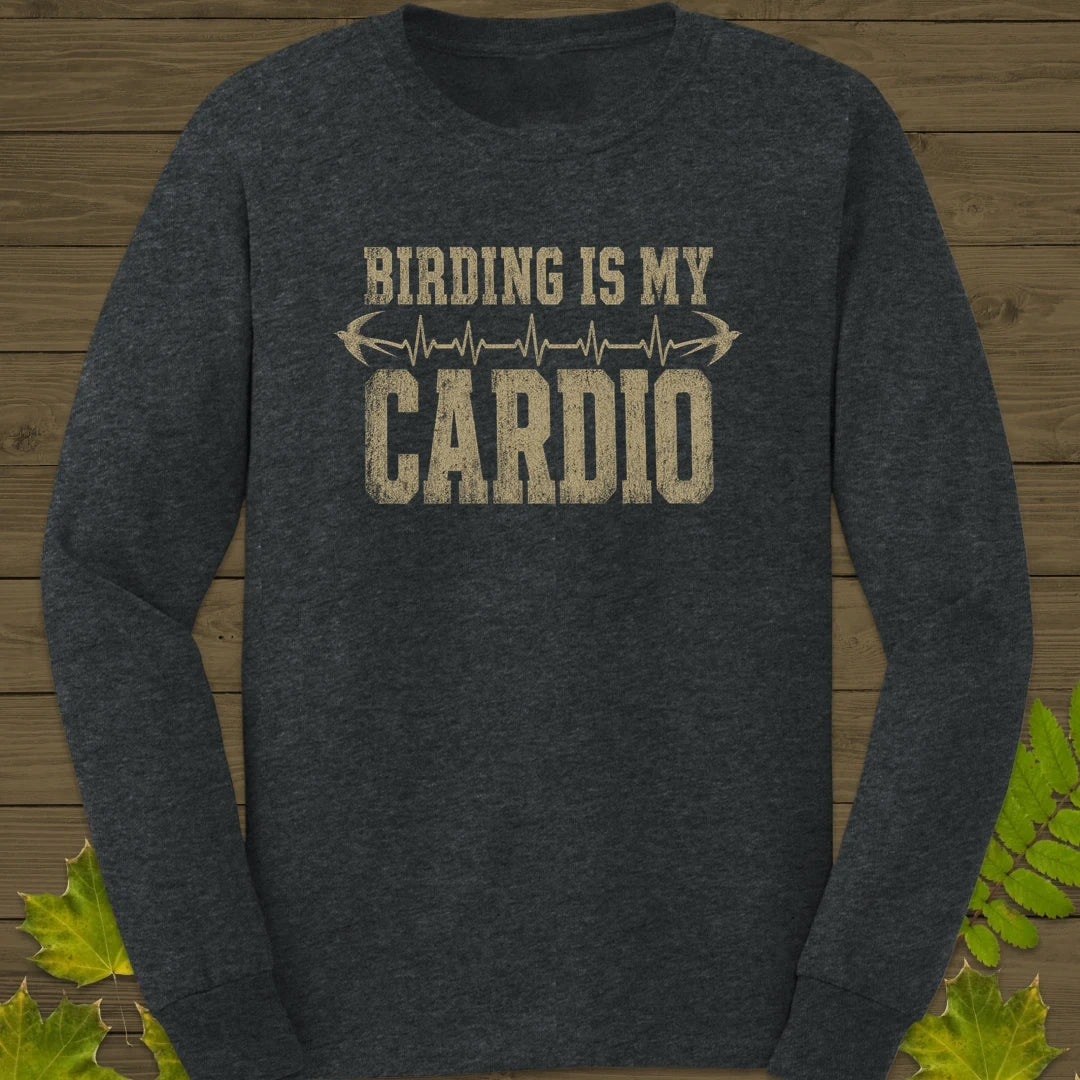 Birding Is My Cardio Long Sleeve Dark Heather