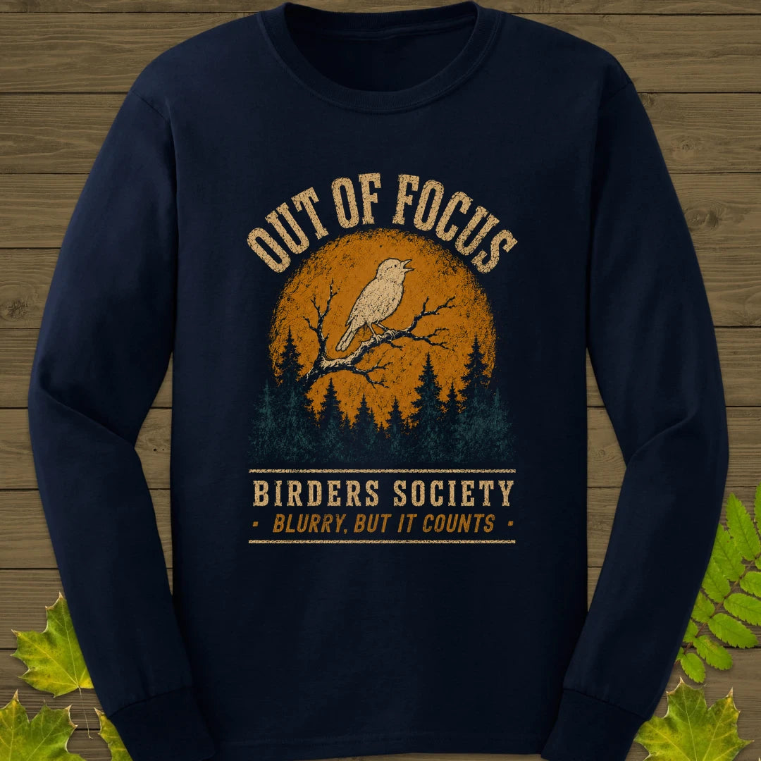 Blurry Focus Long Sleeve Navy